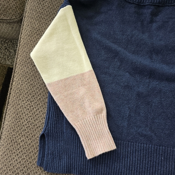 Madewell Sweater Small Women Colorblock Charleston V-Neck Pullover Cozy - Picture 10 of 12